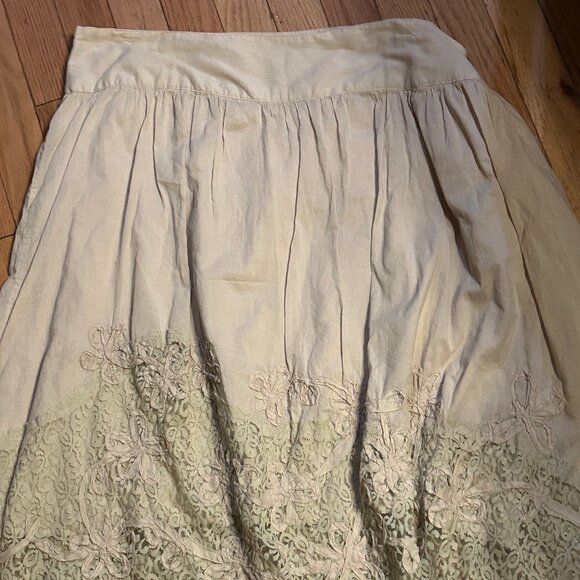 Womens Uniform by John Paul Richard Tan Skirt with Lace Hem Size XL - Picture 1 of 1